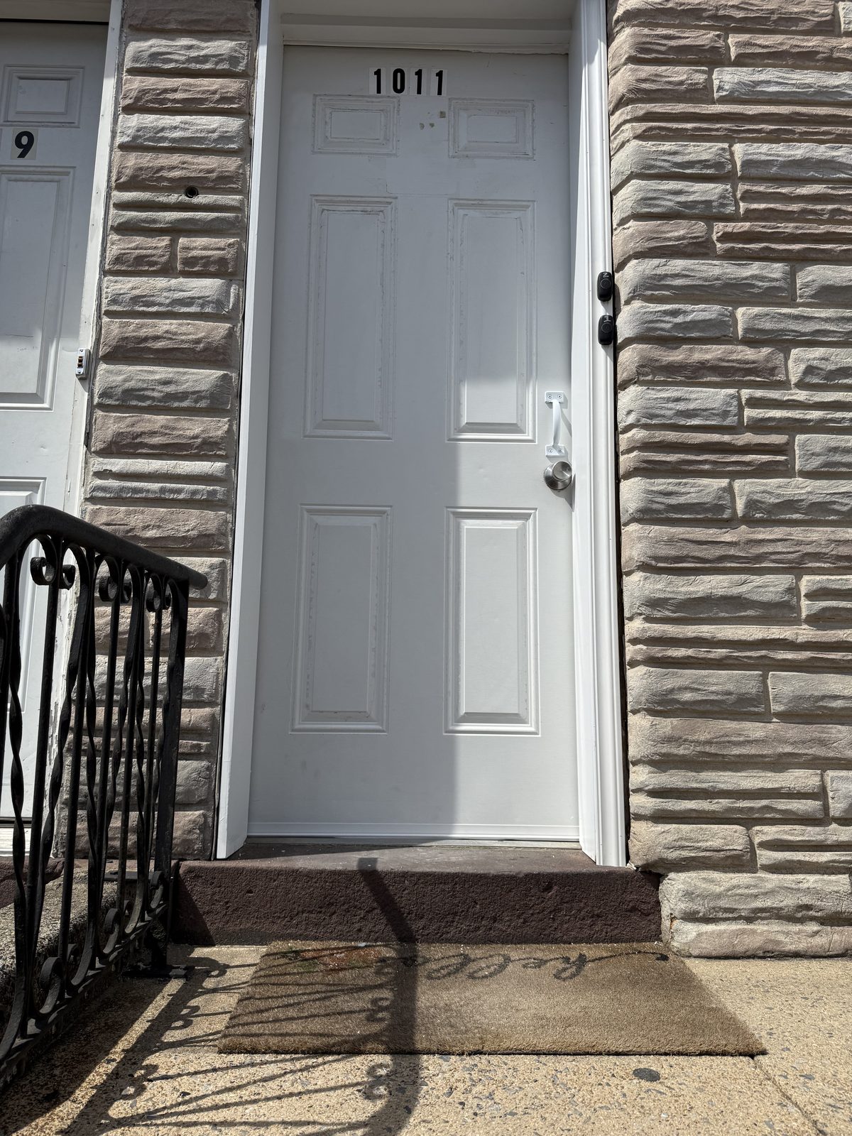 Exterior front door and steps
